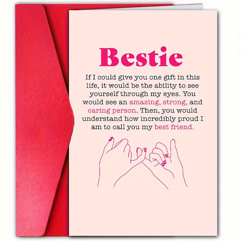 

1pc, Happy Galentines Day Card With Envelopes(12cm*18cm), For Her, You Are My Galentines, Valentines Greeting Card For Friend, Best Friend, Bestie, , Sister, Card, . You'll I Am Of Us.