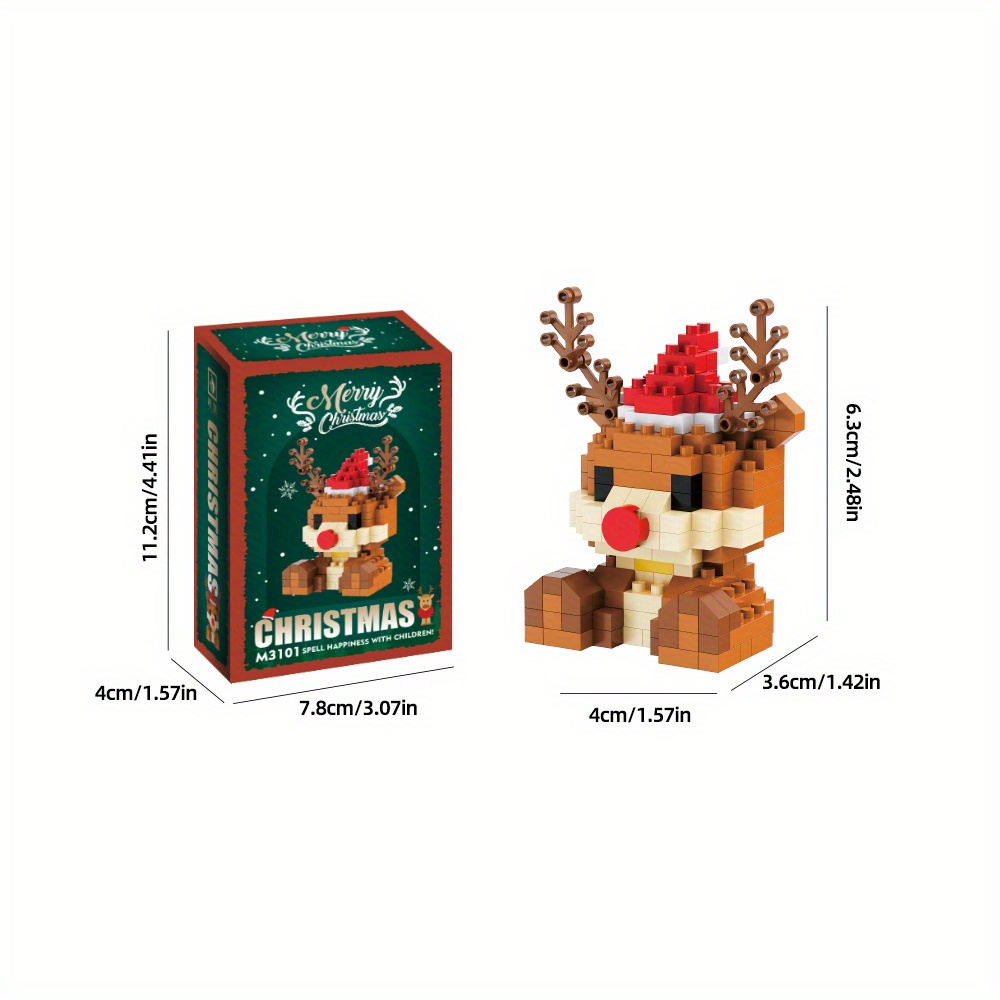 mini christmas themed building blocks youngsterss Temu South