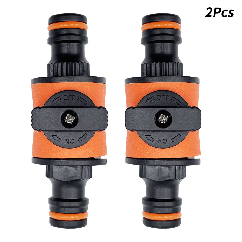 Image of 2pcs Garden Hose Pipe Tap Shut Off Valve Fitting Connector Pipe Coupler Stop Water Connection Repair Joint Irrigation System