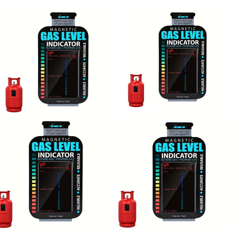 TEMU 4 cartes de détection de gaz en carton épais extra, outil de test portable avec carte magnétique pour un ramassage facile, pliable