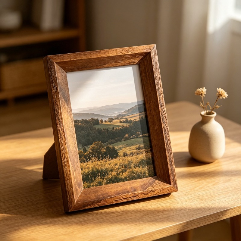 1pc Modern Minimalist Photo Frame Suitable for 4x6/5x7/6x8 Photos, Vertical Tabletop or Desktop Picture Frame with Vertical Orientation, Contemporary Rectangular for Wedding, Couple Portraits, for Office Decor - High-End Display