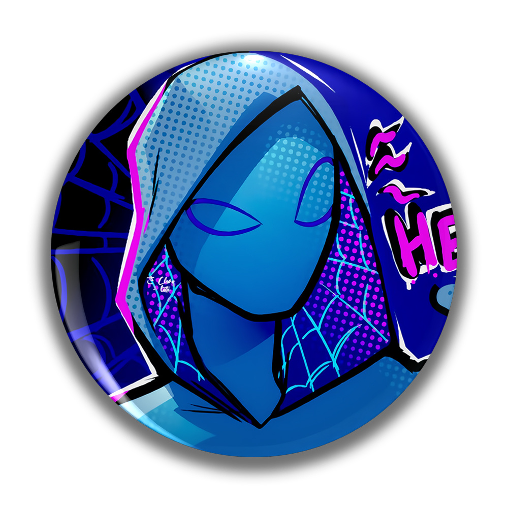 TEMU Casual Anime Cartoon Badge, Men's Fashion Brooch, Unisex Round Pin, Gorgeous And Elegant Small Gift, Suitable For Exquisite Accessories Such As