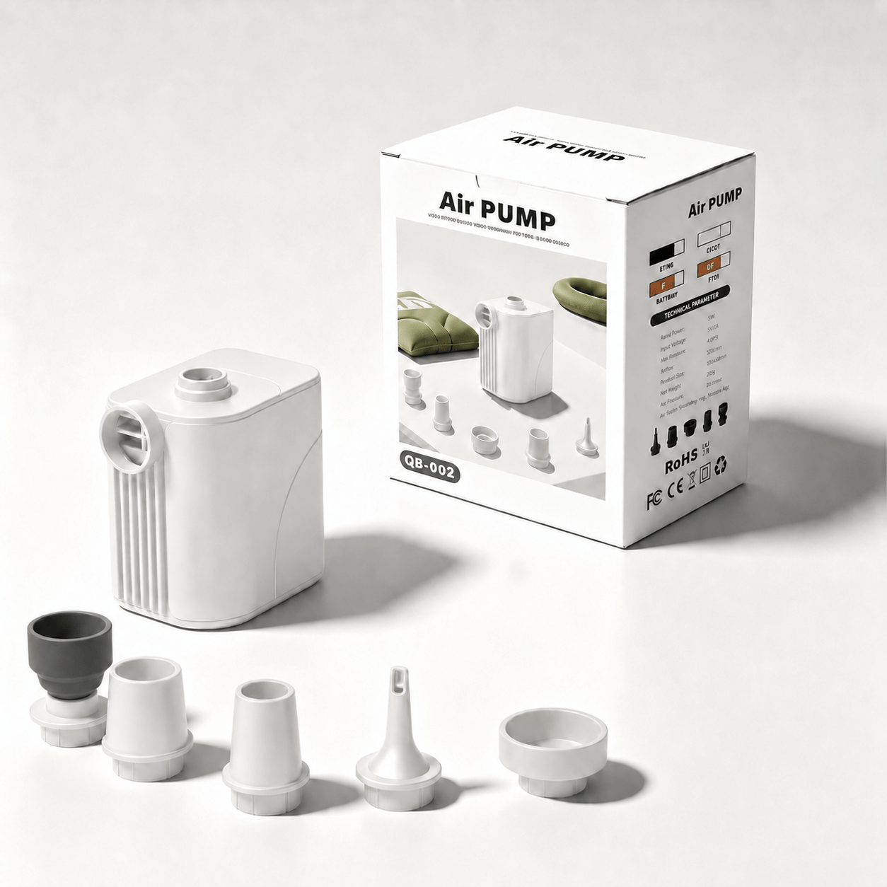 TEMU Mini Air Pump, Rechargeable Portable Electric Blower, 4.5 Kpa Strong Suction And , Ultra-small Air Pump, With 5pcs Nozzles, Suitable For Air