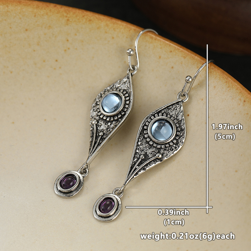 Women's Bohemian Long Drop Geometric Ear Studs