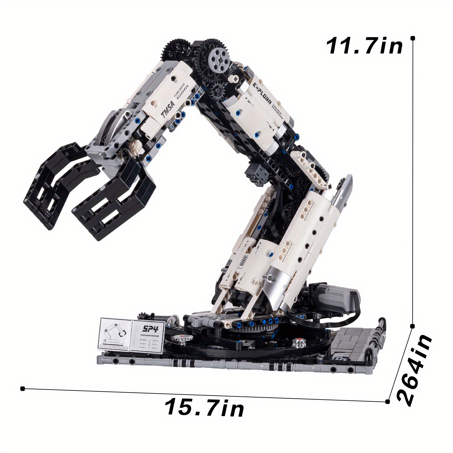 Sci-Fi Mechanical Masterpiece- 784pcs Smart Building Robot| 4-Motor 360° Rotation+ Gripping Arm+ Remote Control