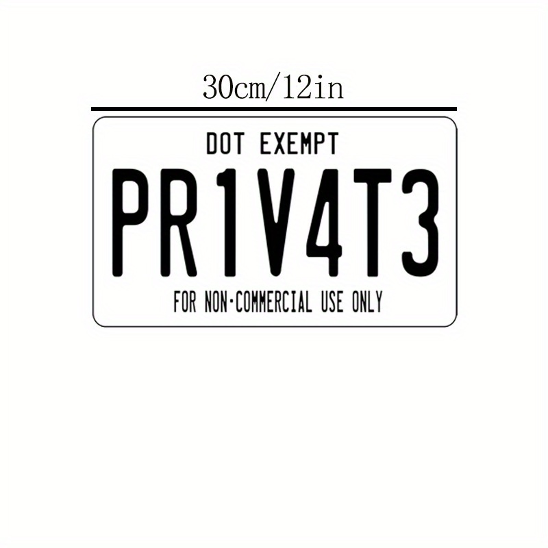 Texas Exempt State US USA License Plate Custom Number Plate Embossed Customizable Alu Made In - Foto 13