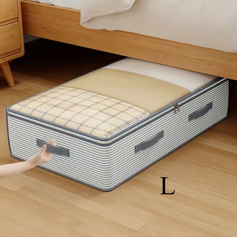 große, strapazierfähige aufbewahrungstasche aus vliesstoff mit transparenter sichtscheibe & klappdeckel – mehrschichtige vertikale kleiderbox   für kleiderschrank, aufbewahrung unter dem bett, reisen – platzsparendes     für damenmode, schlafzimmer, aufbewahrung unter dem bett