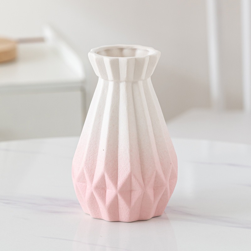 Image of 1pc Vintage Nordic Ceramic Vase - Teal & White , Ideal For Room, Dining Table, 's Day & Easter Decor, Accent, Vases Home Decor