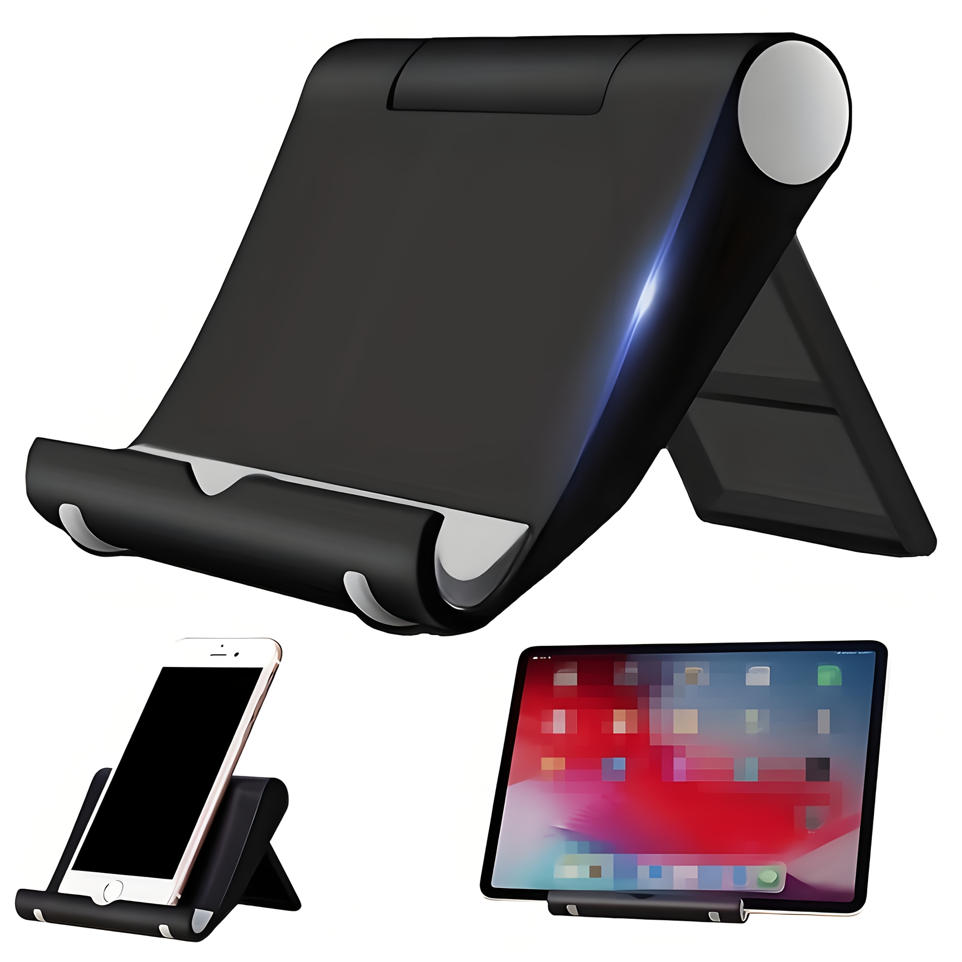 a multi colored phone stand suitable for tablets a lazy style multifunctional foldable and portable phone holder for desktops