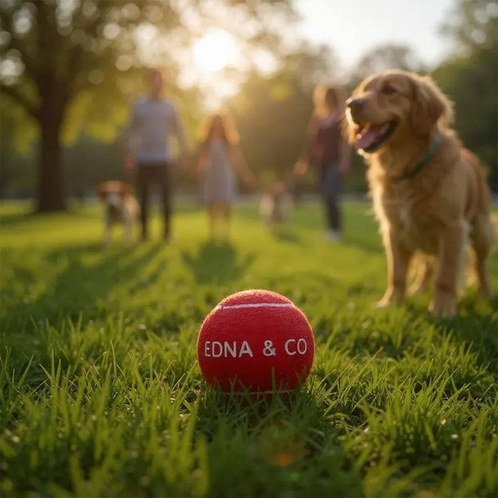 Custom Personalized Dog Balls | Bulk Tennis Balls For Pet Birthday Party, Puppy Shower Favors, And Dog Breeder Gifts With Graphic Polyester Material, Without Battery