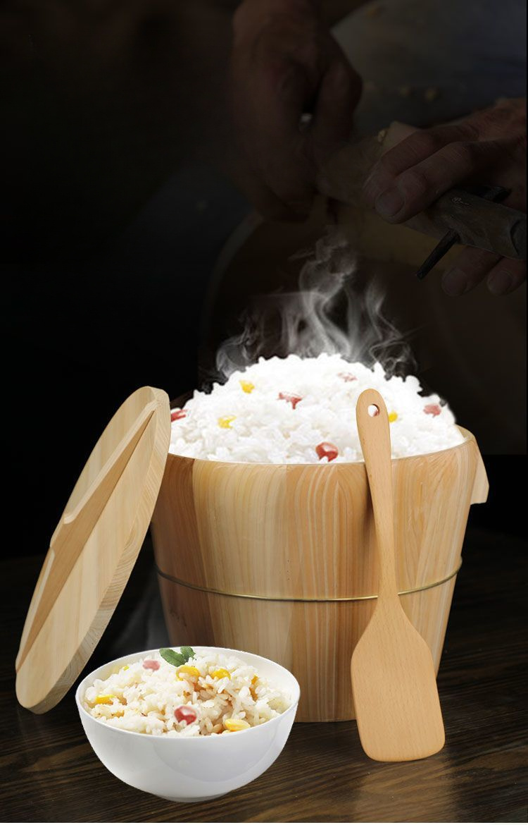 1pc non stick wooden steamer basket versatile kitchen gadget for healthy cooking   rice vegetables details 0