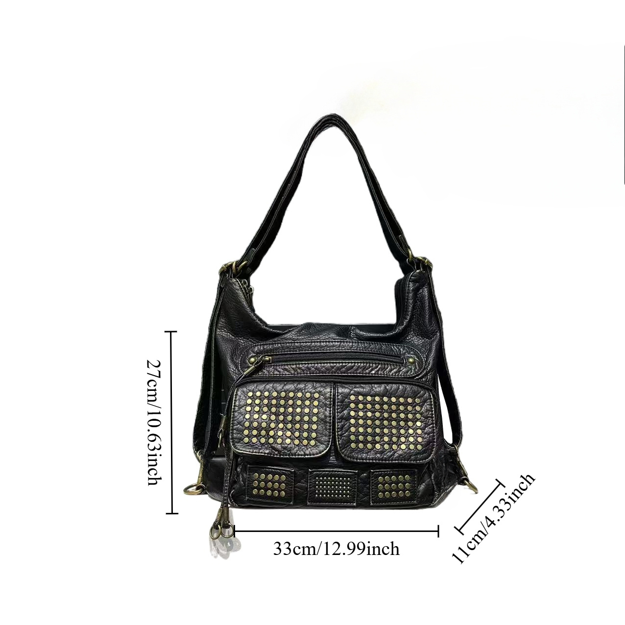 y2k style womens rivet studded bag large capacity multi - Temu