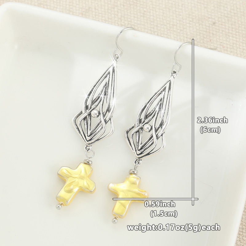 Women's Elegant Long Drop Hoop Earrings