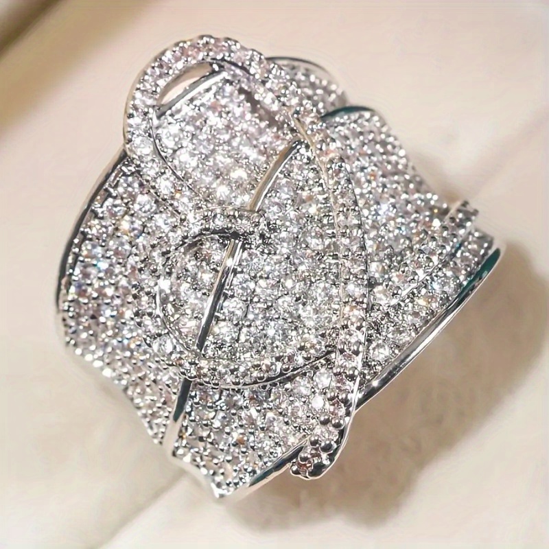 Heart Shaped Zirconia Promise Ring for Engagement