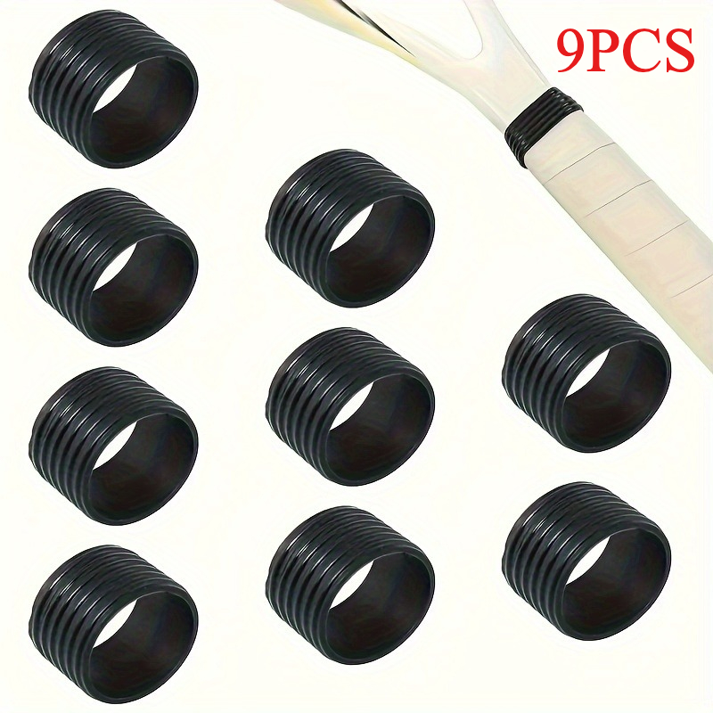 E-shop 9-teiliges Anti-Rutsch-Griffband, rutschfeste und langlebige schwarze Sport-Verstärkungen, geeignet für Tennis, Badminton, Tischtennis,