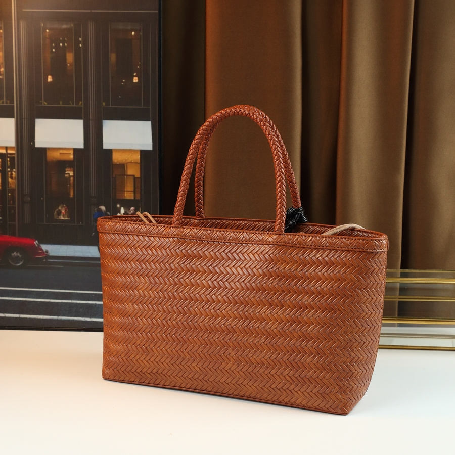 Coffee Brown Large Tote Bag back view