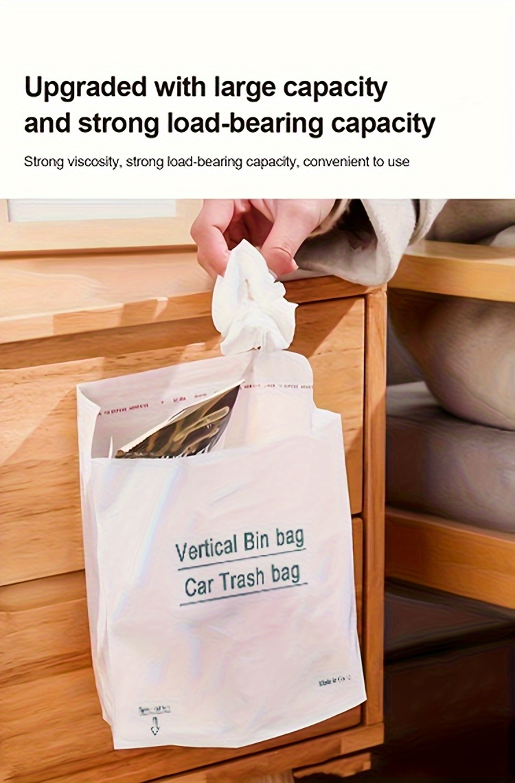20/60/100pcs Disposable Car Trash Bags, Self-Standing And Sticky Vomit Bags, Garbage Bags Are * And Thickened, Lightweight And Easy to Carry Trash 