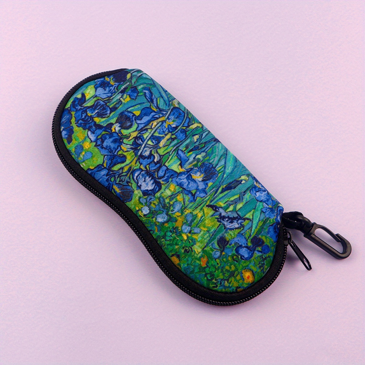 Image of 1pc Van Gogh Art Eyewear Case Suitable For - Portable Zipper With Van Gogh Oil Painting, Glasses Holder For Fashion Glasses, Reading Eyewear, Compact Case For & Daily Use