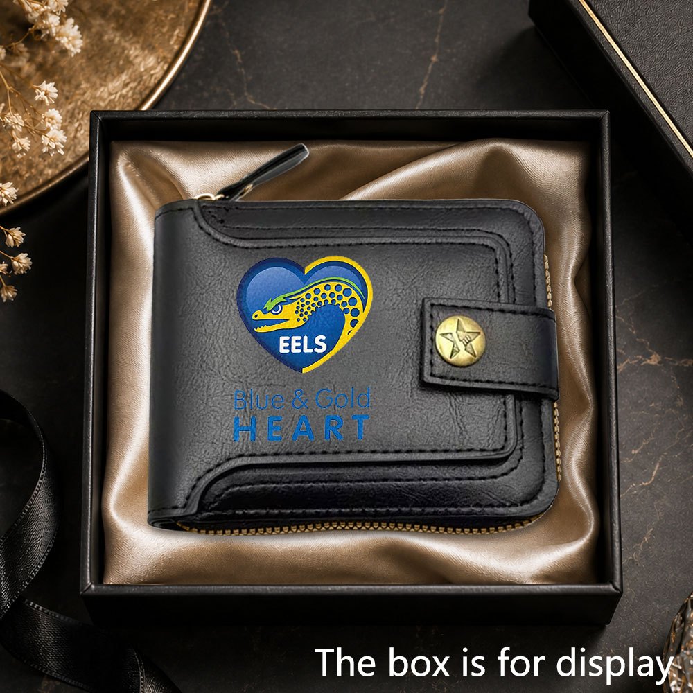 TEMU 1pc New Paramatta Eels Men's Business Wallet, Large Capacity Zipper Design Credit Card Holder, Multi-card Slot Organizer, Portable Coin Purse,