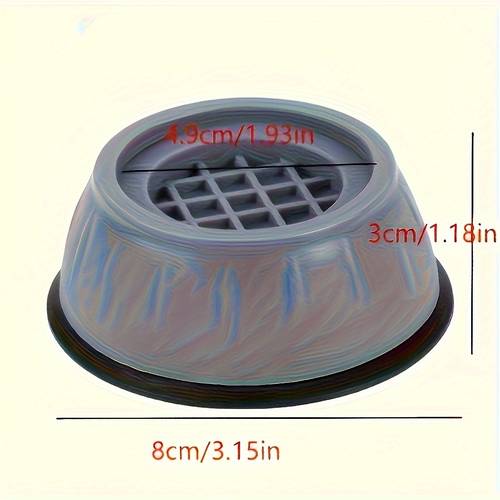 juego de 4 almohadillas amortiguadoras para lavadora - tapetes de plástico que aumentan , antideslizantes y amortiguadores, reducción de ruido de electrodomésticos, para uso en el hogar y el baño, colores aleatorios, base y