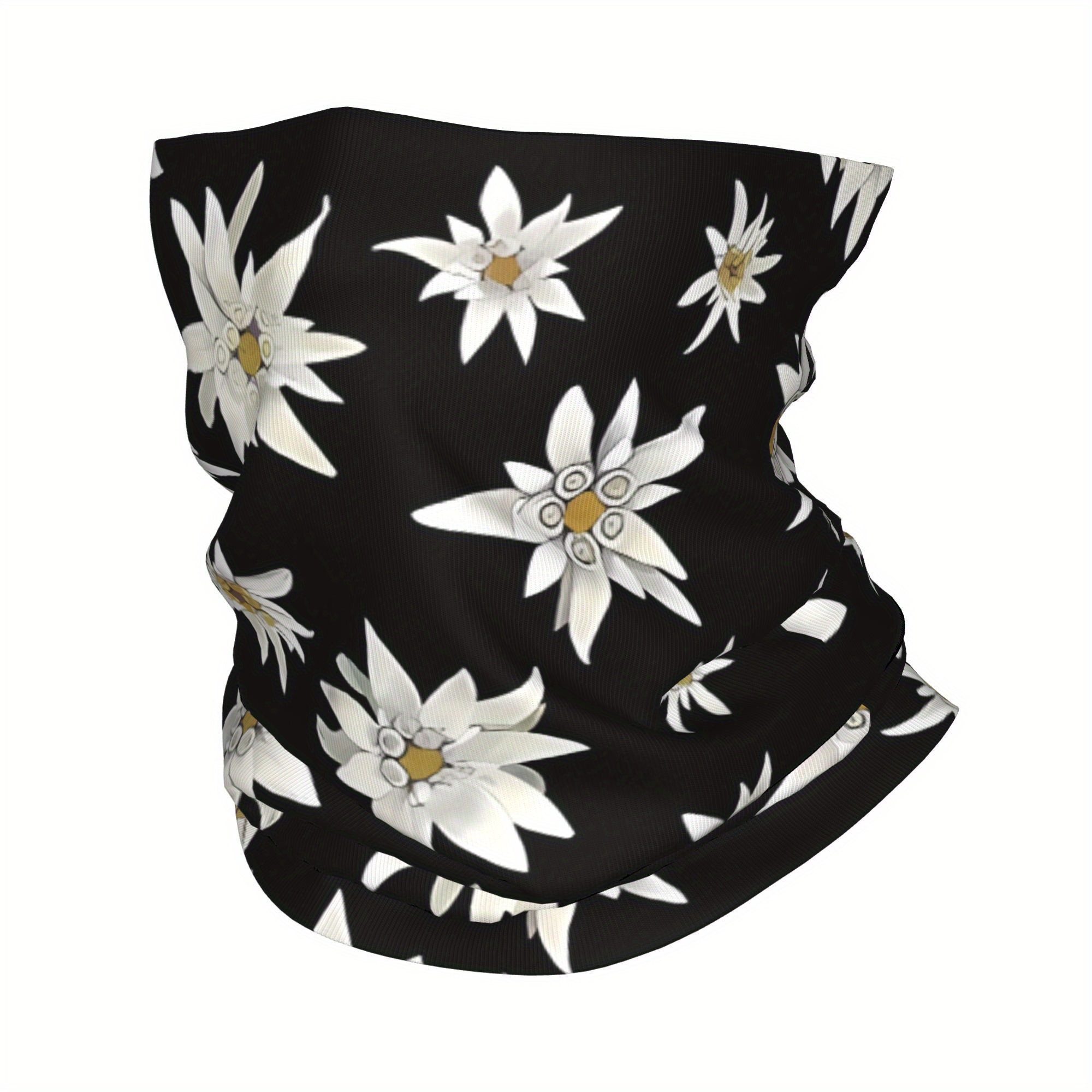 Image of Design Black Bandana Neck Gaiter Printed For Motorcycle Clubs, Scarf For Running, Unisex Adult Winter Wear