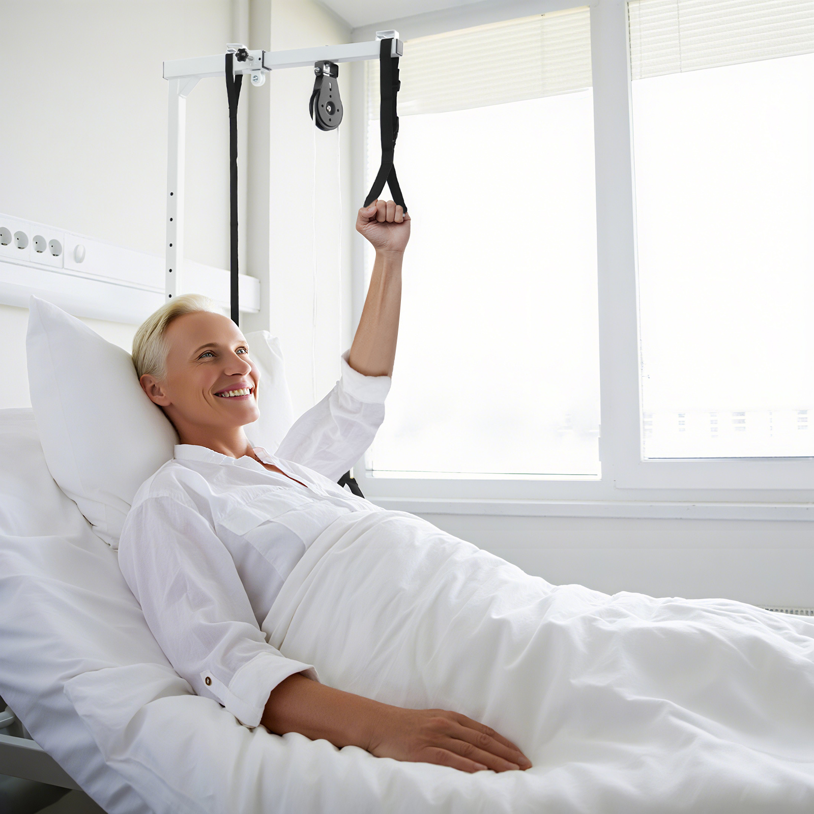 Standing Assist Device And Support Frame 9 Level Height Adjustment 51.18-68.9 Inch Suitable For With Mobility And Rehabilitation Users For Convenient