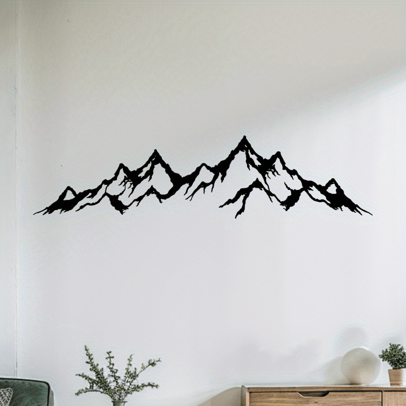  . berglandschaft wandskulptur dekor, bestes geschenk für zuhause, große linie berg metall wandkunst, einzigartiges metall wand geschenk, bauernhaus   dekor