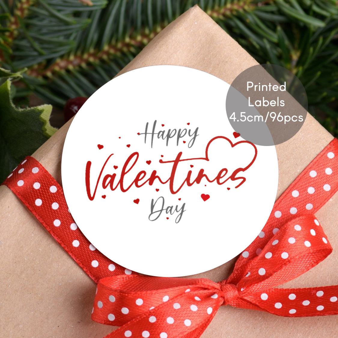 

96pcs Valentine's Day Love Stickers - 4.5cm Round, Labels For Gifts, Cards, Envelopes & Boxes - Valentine's Celebrations