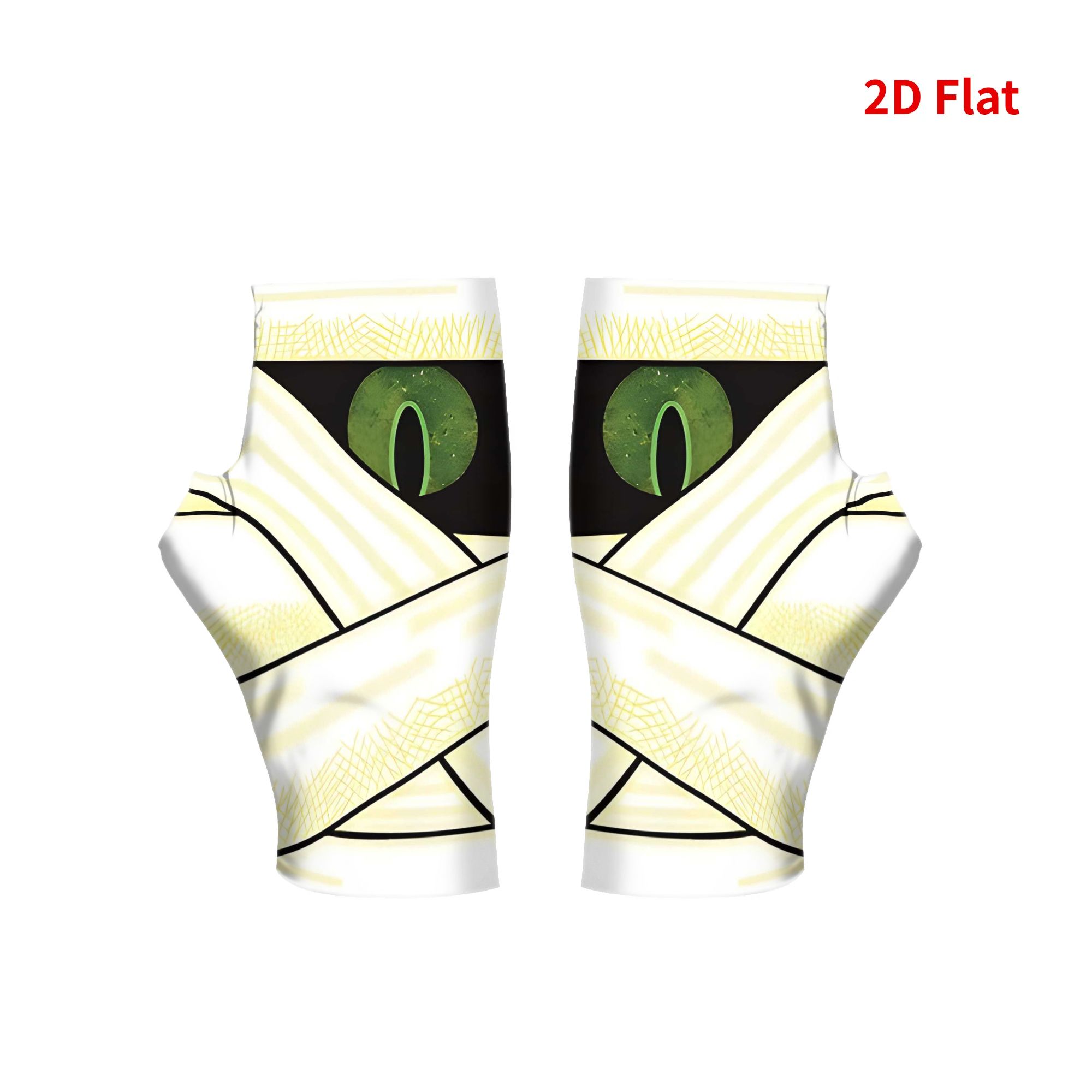 TEMU Face 2d Print Design Summer Sunshade Breathable Mittens Gloves, Suitable For Daily Wear For Men And Women