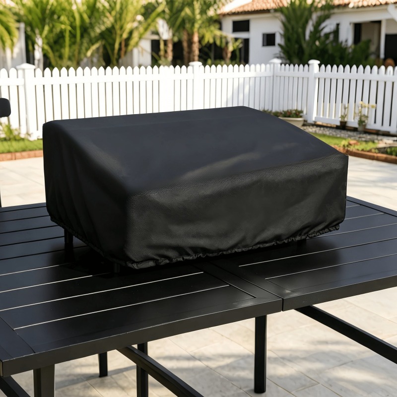 TEMU Housse de barbecue à gaz de table - Fabriquée en matériau de haute qualité, robuste et durable (noir), convient aux barbecues, barbecues Black