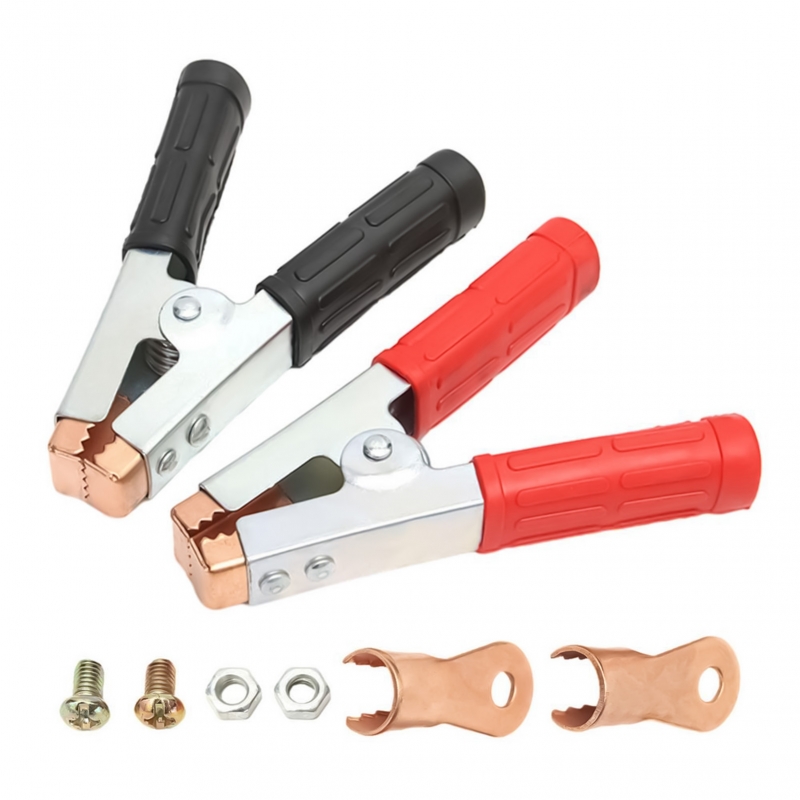 TEMU 2pcs Car Battery Test Lead Clips Insulated Alligator Clamps