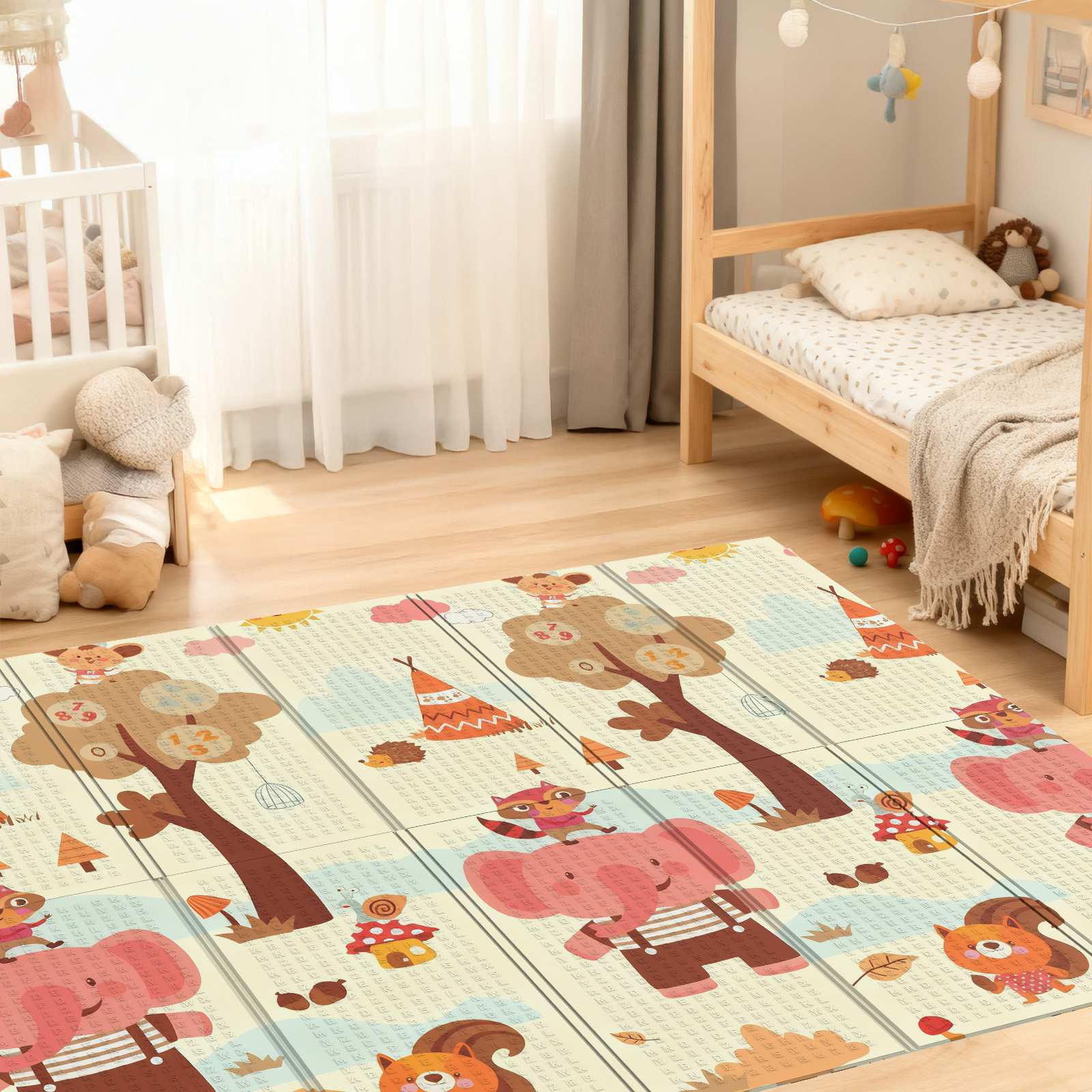 Image of Baby Play Mat - Foldable Baby Play Mat - Insulating Floor Mat For Children - Soft And Protects Against Cold Surfaces - Outdoor And Indoor Play Mat