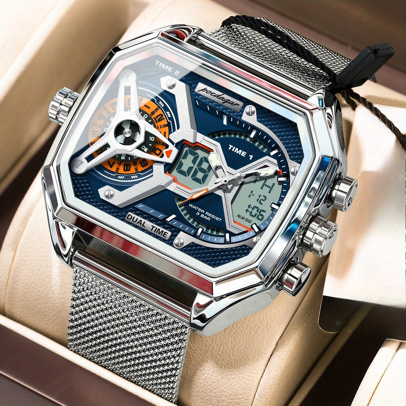 Image of Authentic Men's Watch Popular 3 Movement Electronic Watch Multifunctional Watch, Men's Quartz Watch, Men's Electronic Watch, Source Manufacturer, Genuine Guarantee, Suitable For Holiday Gifts