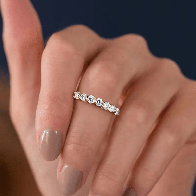 Image of 14k Gold-plated 925 Sterling Silver 0.7-carat Moissanite For Men And Women. Suitable For As Jewelry Gifts On Holidays, Valentine's Day, Birthdays, Anniversaries, Mother's Day, New Year. With A Box