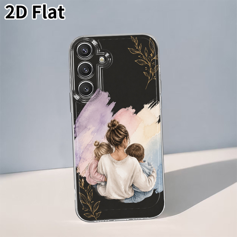 TEMU Phone Case: 2d Flat Mother And Child Pattern Phone Case, Suitable For Galaxy A03s A05s A06 A07 A13 A14 A15 A16 A17 A22 A23 A24 A25 A26 A32 A34