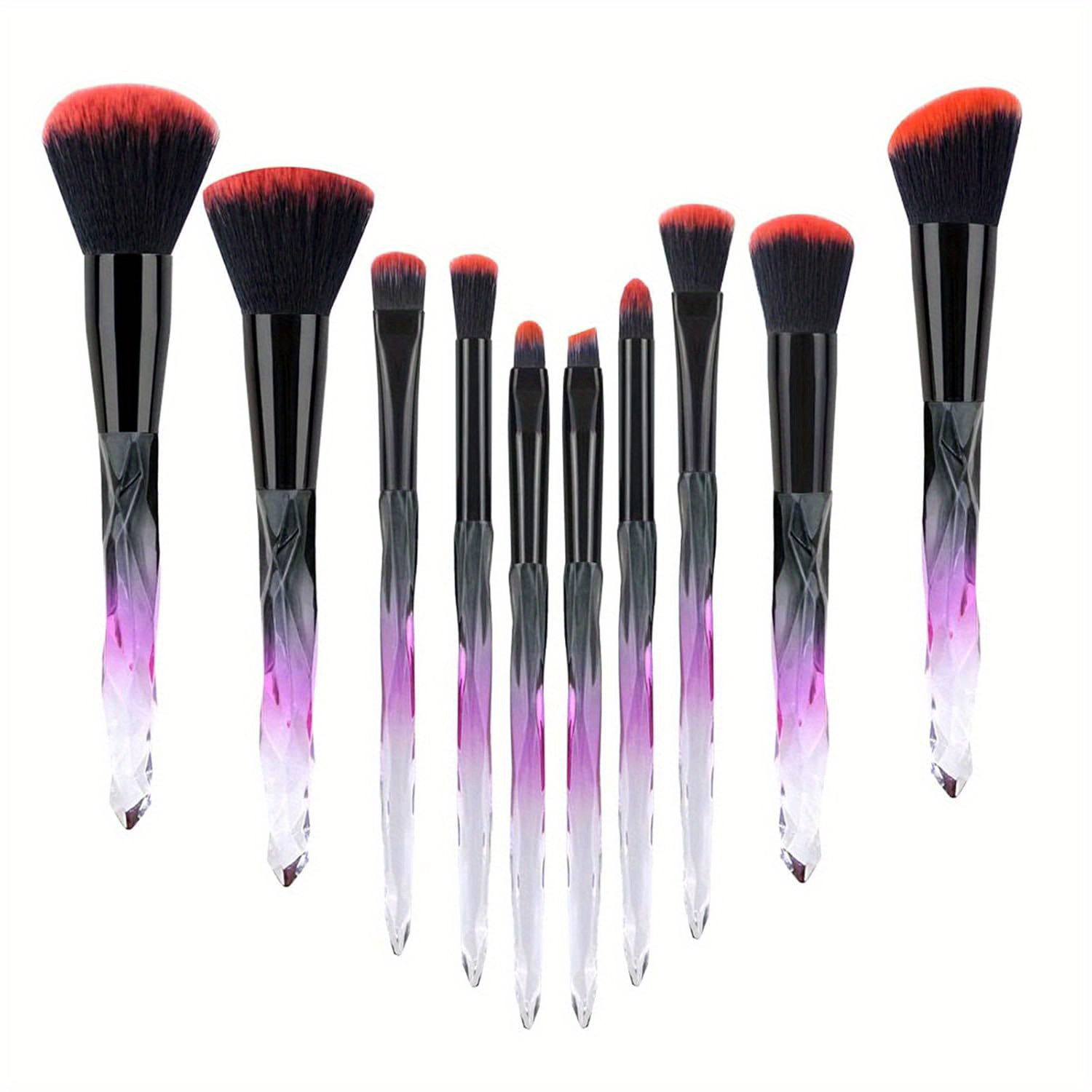 

10pcs Makeup Set - , For Foundation, , & Blush Application - To