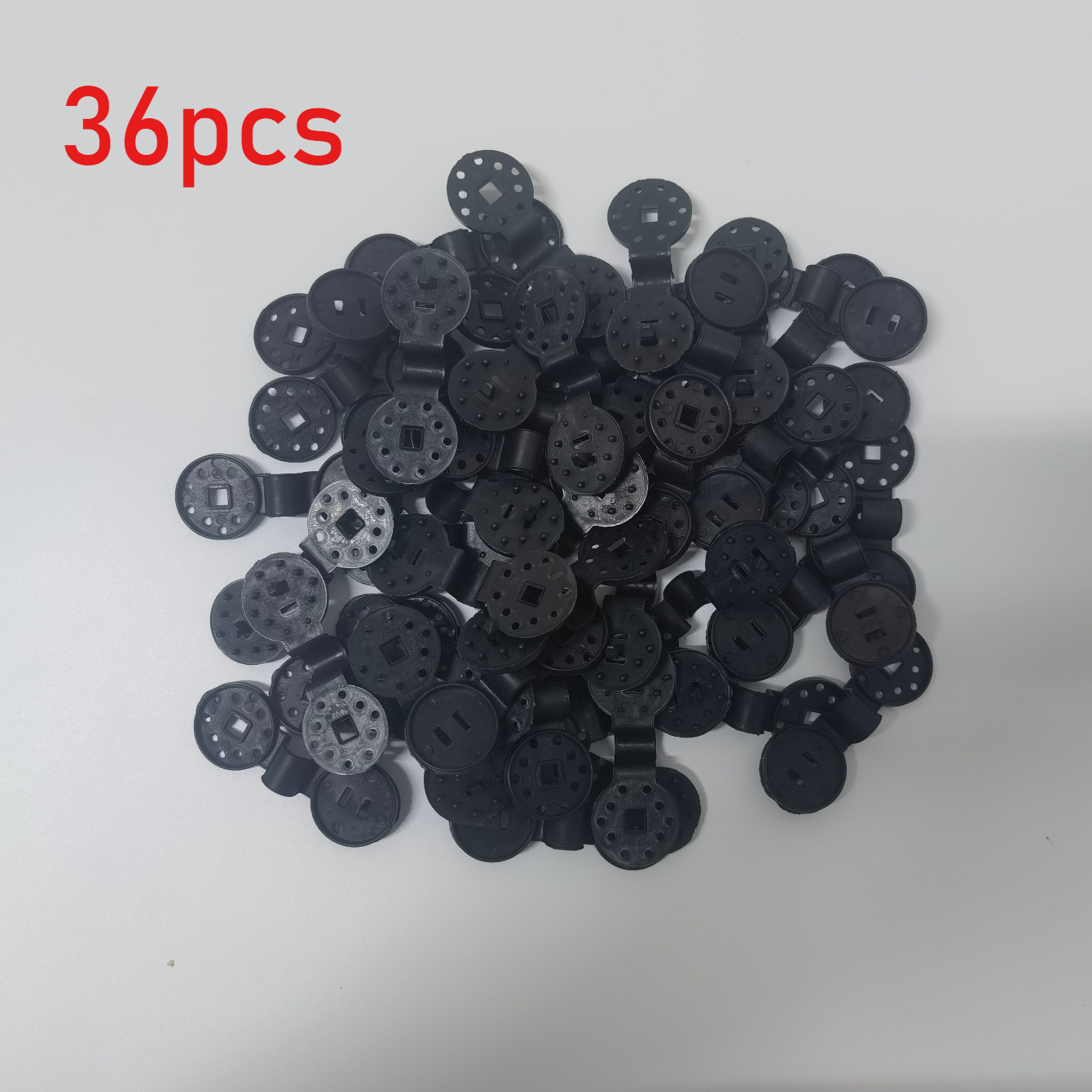 TEMU 36pcs Clips en plastique noir pour tissu pare-soleil, attaches rondes pour filet de jardin, ajouts pour filet anti-oiseaux, anneaux de tissu de