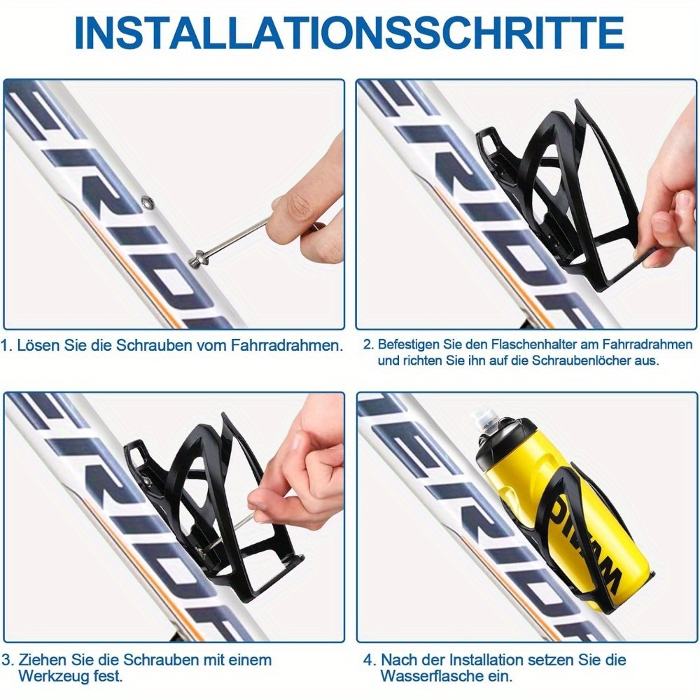 Porte-Bouteille Vélo 2 En 1 Avec Démonte-Pneu - Support Bidon VTT, Route, BMX - Léger Et Multifonction