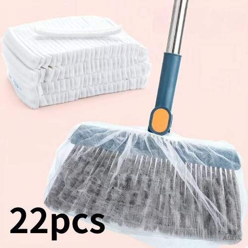 22pcs housses de balai chiffon de nettoyage – absorption électrostatique des cheveux et de la poussière – élasticité/étirement aléatoire souci – sadapte à plusieurs tailles de balais ménagers – dites aux balais encombrants/installation rapide