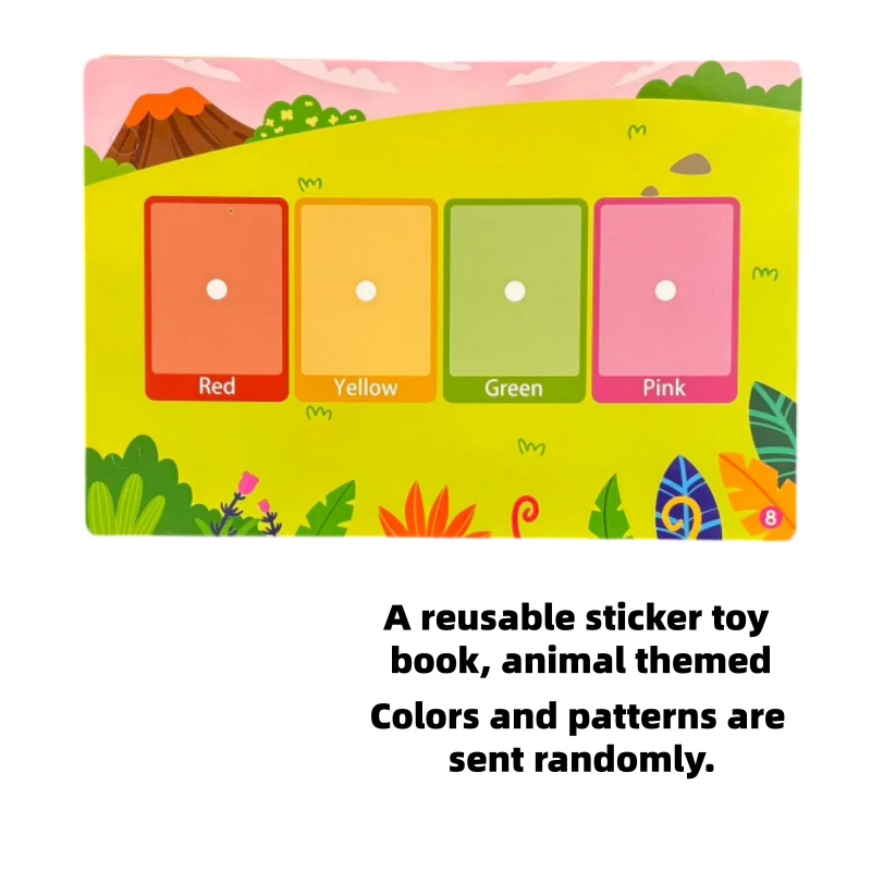 TEMU A Reusable Sticker Toy Book, Animal Themed, Containing Stickers And Stickers, Educational Materials, Enhancing Cognitive , Learning Supplies,