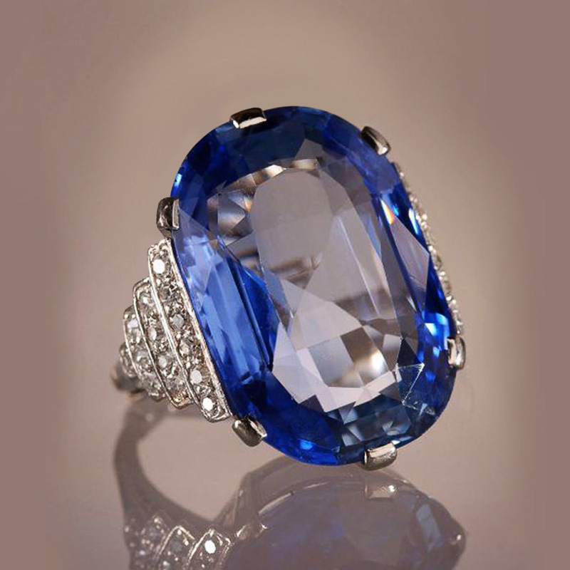 TEMU European And Engagement Goose Egg Ring, Inlaid Royal Ring Bracelet S925 Silver Inlaid With Moissanite, Beautiful Holiday Gift