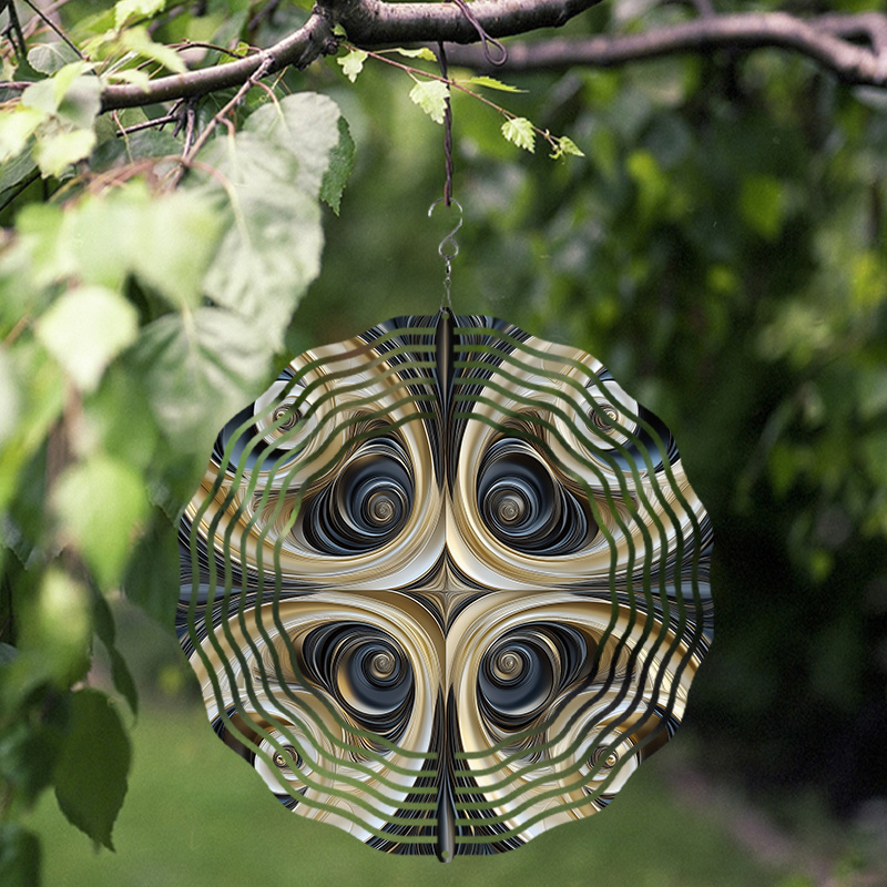 

1pc 3d Wind Spinner - Metal Chime, Battery-free, For Indoor & Outdoor Decor, Ideal For Thanksgiving And Christmas, Spring/summer Ornament