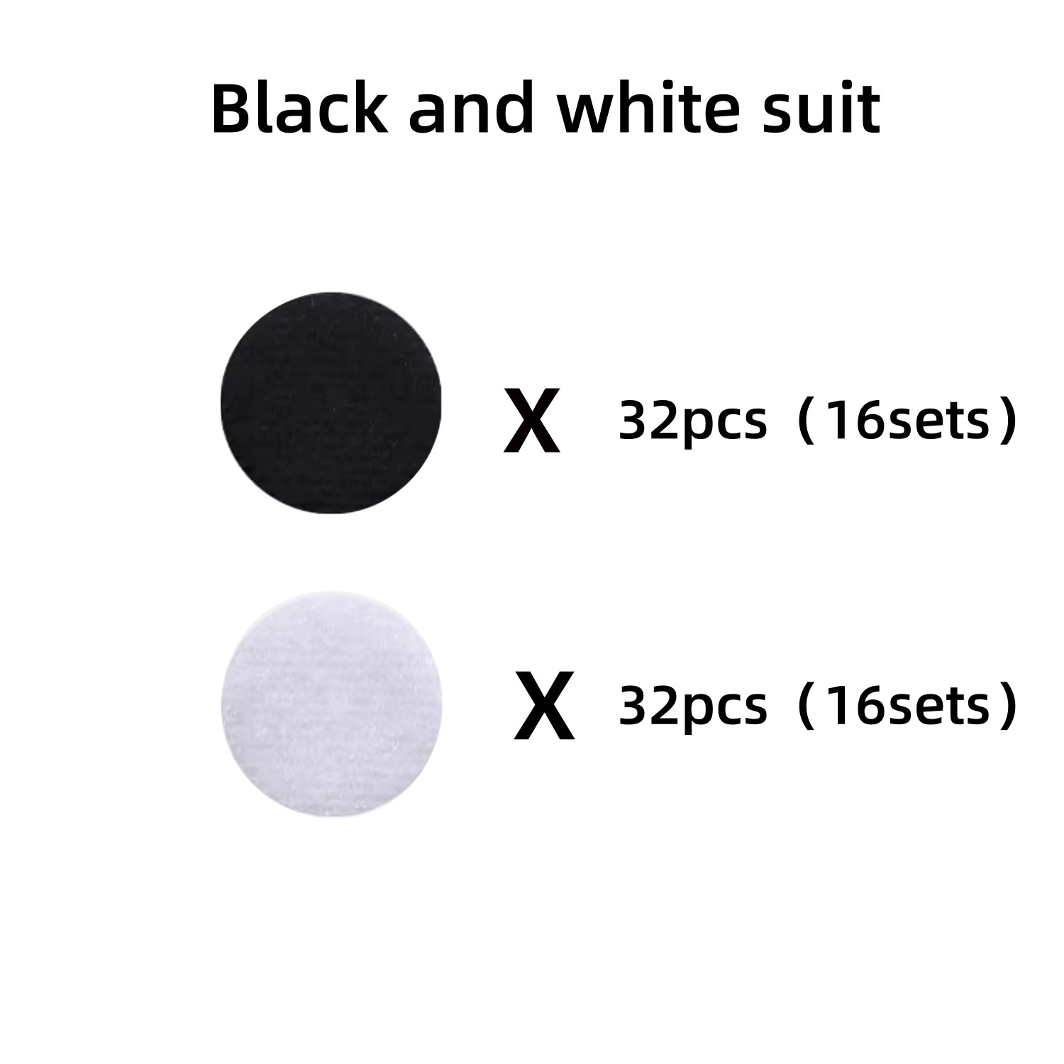 Image of Snap Tape Designed For Deep V-neck Shirts - Solution To Prevent Gaping, No Sewing Needed, Fabric-friendly, Includes A Kit Of 64pcs With 32 Pairs In Black And White. Perfect For Craft Lovers, Projects