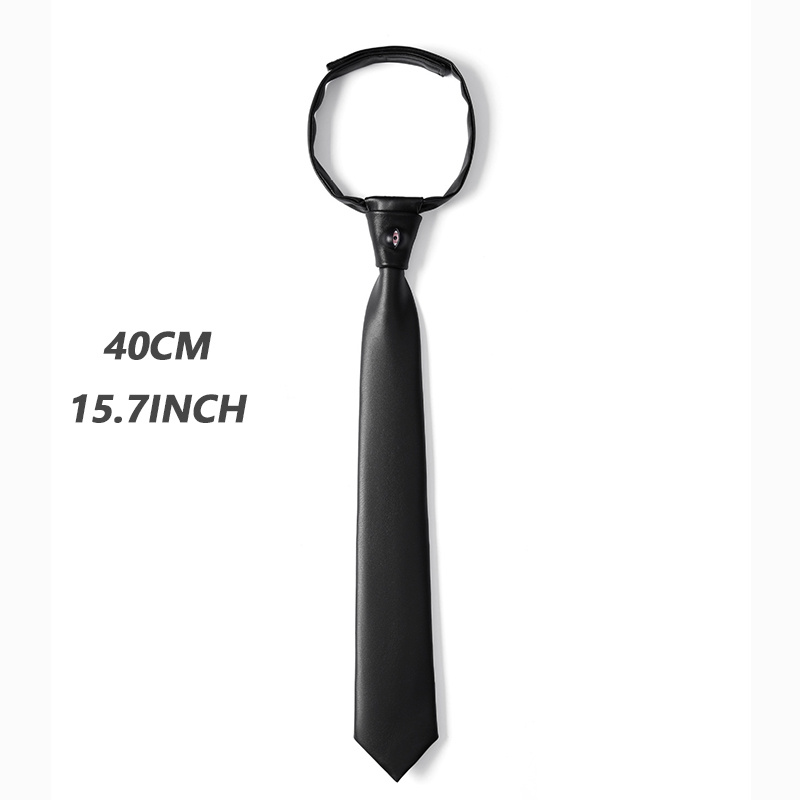 Men's And Women's Eyes Gothic Punk Faux Leather Necktie/ Solid Color Comfortable Attire Accessory Suitable For Events Cosplay Gift