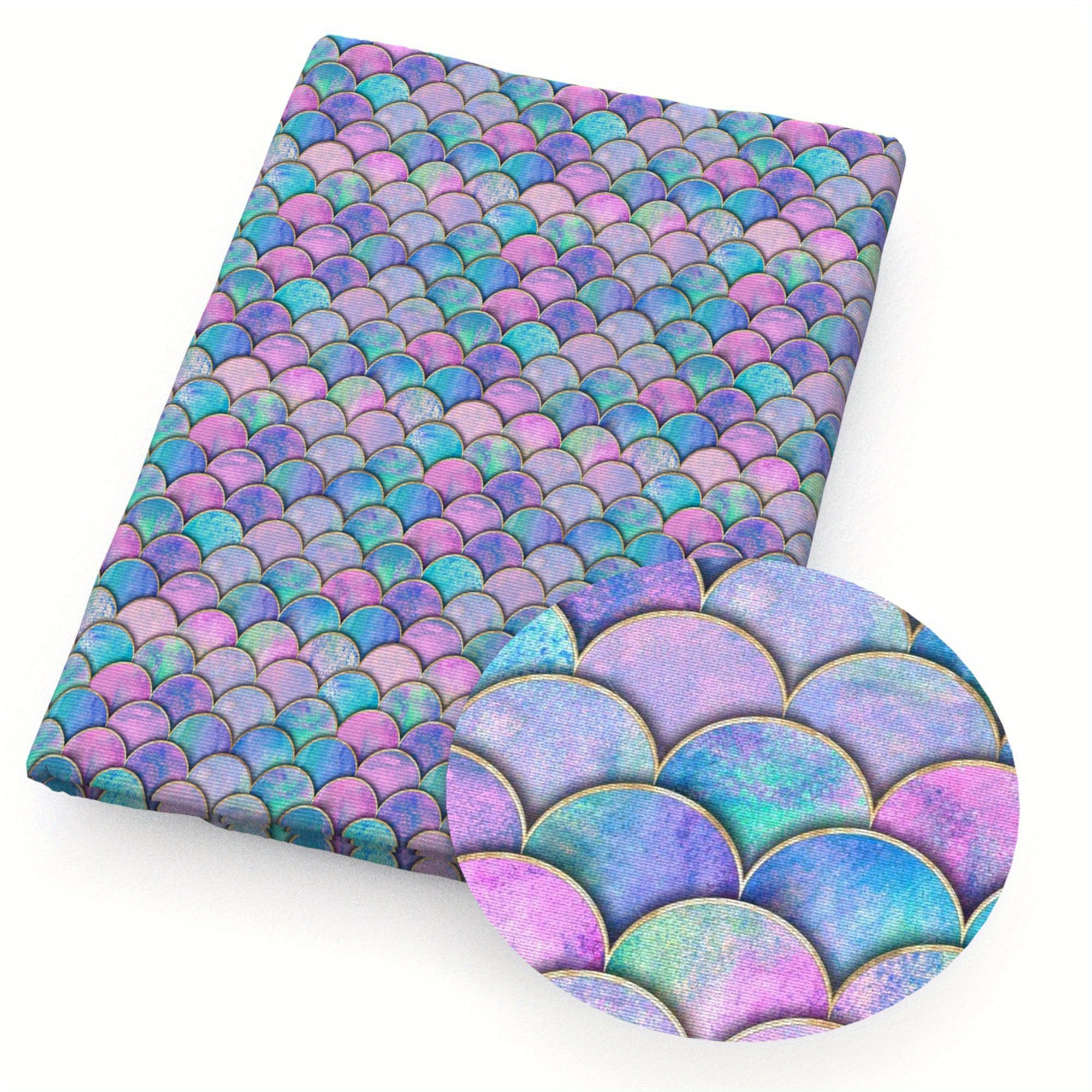 E-shop Fischschuppen-Verlauffarben Serie Muster Steppstoff - 57x19,68 Zoll (145x50cm) Polyester Handarbeitsstoff Vorgeschnitten für
