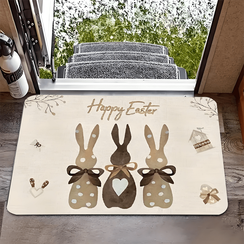 TEMU 1pc Of Welcome Doormat, Suitable For Kitchen And Laundry - A Perfect Easter Gift