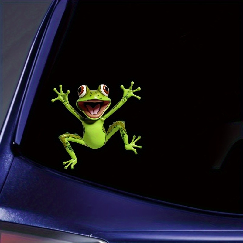 TEMU Fun Jumping Frog Stickers For Cars, Doors, Windows, Bathrooms, Laptops, Furniture, Cups, Cell Phones, Walls, Fun Animal Print Decorations