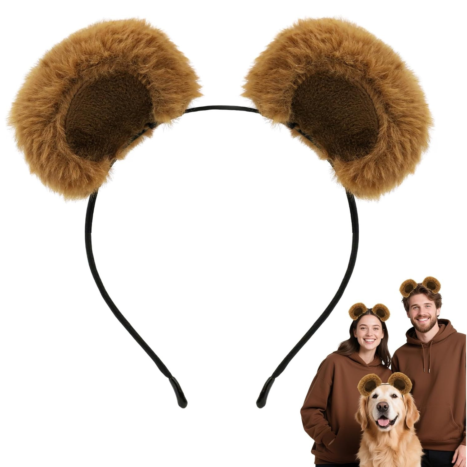 Image of Women Headband, Or Chipmunk Ear Headband, Hairband, Suitable Bear Costume, Animal Ear Headwear, Suitable For Makeup And Face Washing, Role Costume, Adult Women's