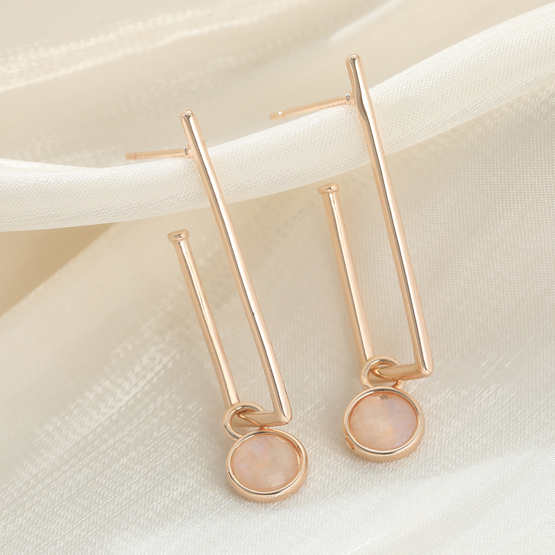 Women's Plated Bohemian Minimalist Dangle Earrings, Wedding Ready