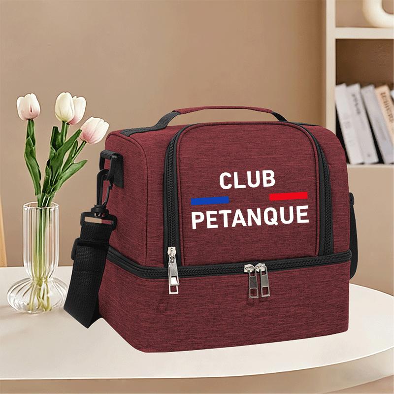 TEMU Portable Lunch Bag For Petanque Enthusiasts, Designed For Working Adults. This Multifunctional Meal Carrier Is Perfect For Business Trips And